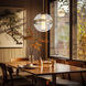 Divinely LED 16.75 inch Celeste Brass Pendant Ceiling Light